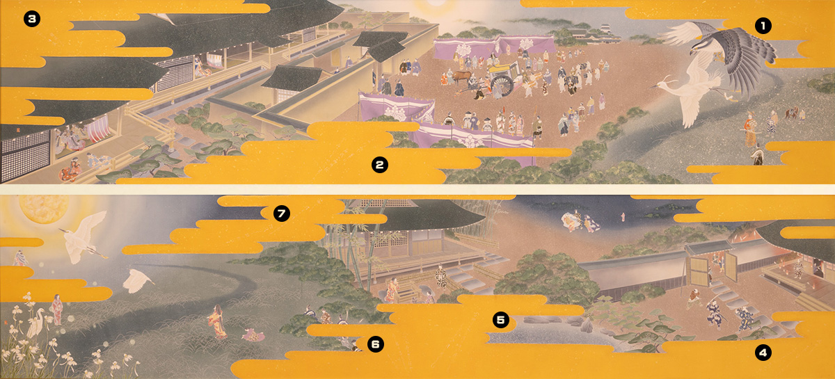 名残常盤記常在寺伝友禅画